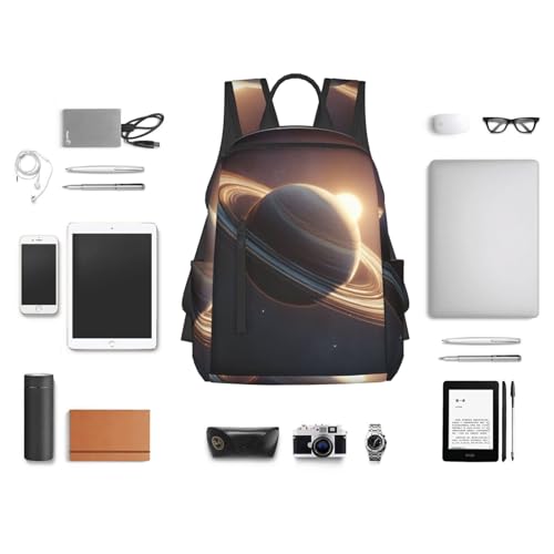 Travel Backpack for Women Men Carry On Backpack Saturn Ring Planet Laptop Bag Lightweight Casual Daypack4