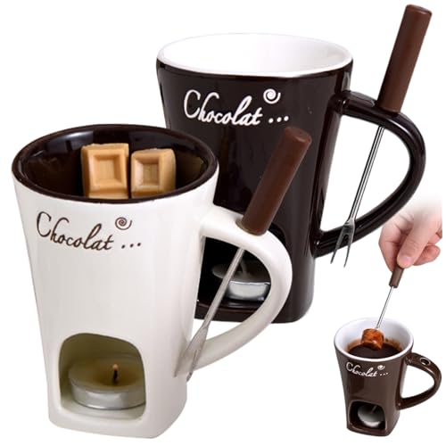 Tasse à fondue au chocolat en céramique, le cadeau de mariage idéal