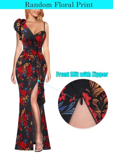Image of VFSHOW Womens Ruffle One Shoulder Wedding Formal Prom Evening Maxi Dress