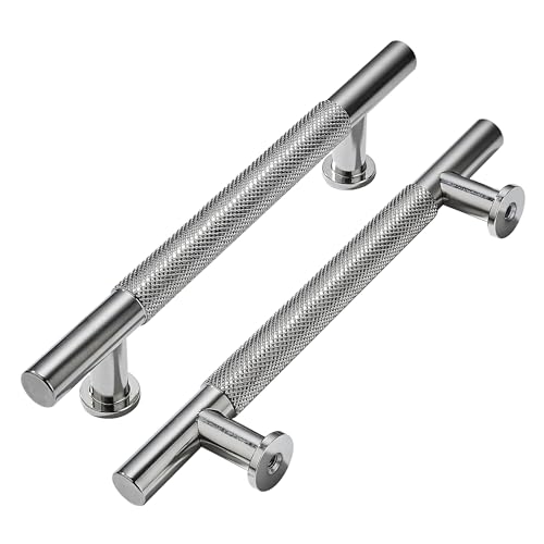 khtumeware 10 Pack 6 Inch(152mm) Drawer Handles Knurled Brushed Nickel Cabinet Pulls Drawer Pulls Kitchen Hardware Kitchen Handles for Cabinets Cupboard Handles