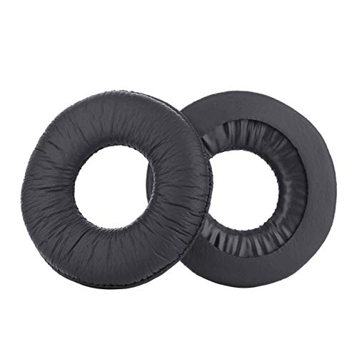 Headphones Pads for Ear Pads for MDR V150 Soft Leather Headphones Replacement Pads 2 works Round Replacement Ear Pads for MDR-ZX110 V150 V250 V300 Ear Pads Cushion Leather Foam Ear Pads - Image 2