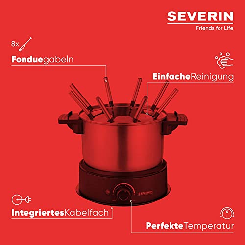 Fondue eléctrica Severin FO 2470 negra en acero inox miniatura 5