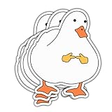 3Pcs Shy Duck Sticker Funny Cute Quack Meme Shy Duck uwu Waterproof Sticker Gift Shied Goose Stickers Quirky Shied Goose Vinyl Decal for Laptop Water Bottle Toolbox Phone Case Cars 3'x3'