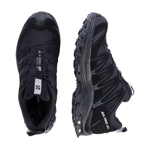 Salomon Women’s XA PRO 3D Gore-Tex Waterproof Trail Running Shoes - Black/Black/Mineral Grey - 5