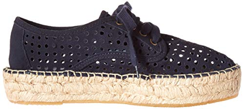 Bayton Puravida mocassim feminino de camurça azul marinho, Azul marino, 10