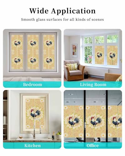 lámina adhesiva para ventana con diseño floral 17.7x39.3 pulgadas miniatura 7