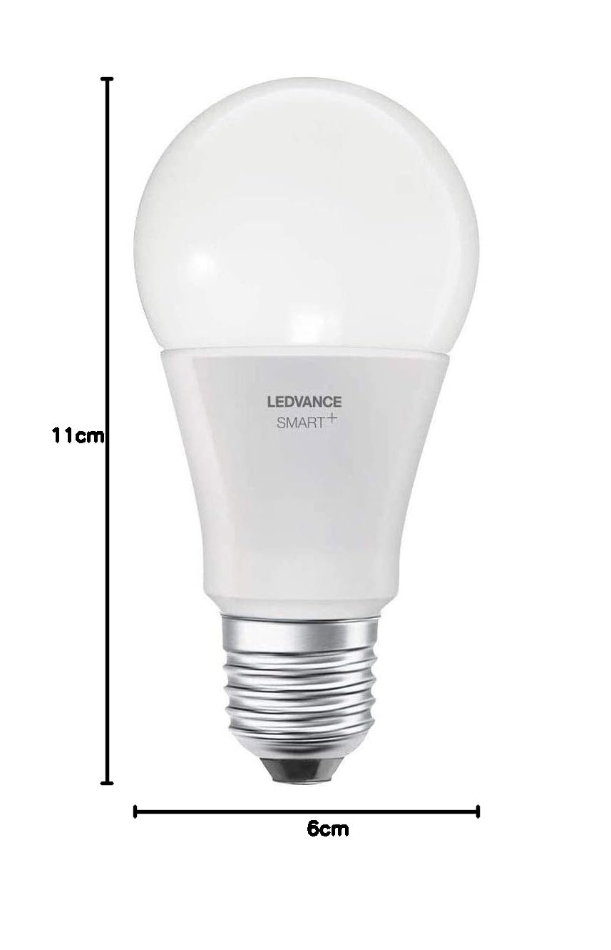 LEDVANCE Smart+ LED, ZigBee Lampe mit E27 Sockel, warmweiß bis tageslicht (2700K - 6500K), dimmbar, Direkt kompatibel mit Echo Plus und Echo Show (2. Gen.), Kompatibel mit Philips Hue Bridge
