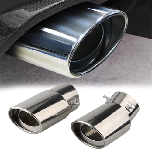 Punta de silenciador de escape de acero inoxidable con acabado pulido para automóviles 7