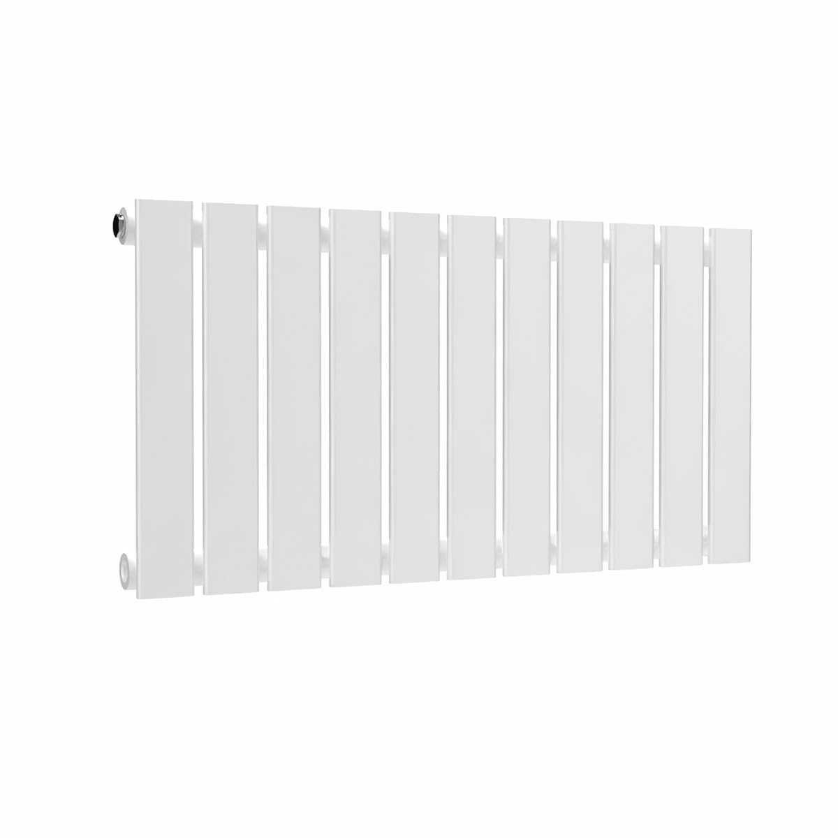 Lux Heat White Flat Horizontal Single Panel Designer Radiator 400mm (H) x 770mm (W)