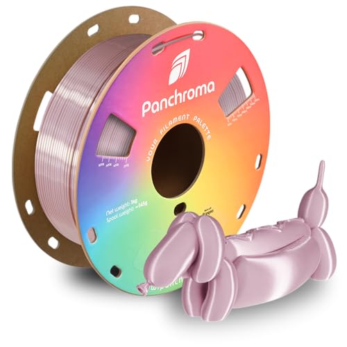 Image of Polymaker Panchroma Silk PLA Filament 1.75mm 1kg, Shiny Rose Gold, New and Improved Formula, Better Strength, Printing Speed and Clog-Free. Works in Most FDM and Multicolor 3D Printers.