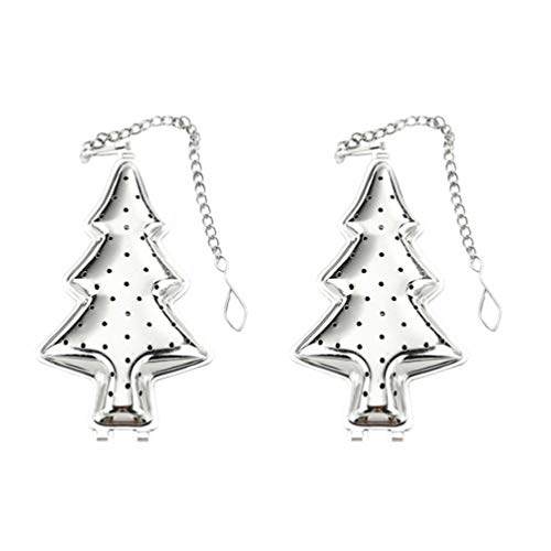 Hemoton 2 Pcs Infusor de ChÃ¡ de Natal Filtro de ChÃ¡ Em Forma de Ãrvore de Natal de AÃ§o InoxidÃ¡ve