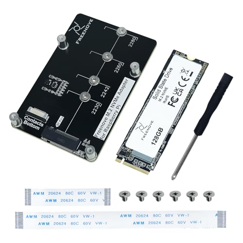 M.2 NVMeアダプター for Raspberry Pi 5 with 128GB SSD FNK0098B