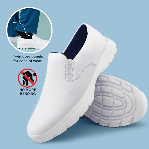 Hawkwell Men's Slip on Lightweight Slip Resistant Comfort Nursing Shoes4