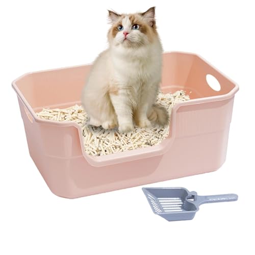Arenero grande para gatos con lados altos y puerta lateral miniatura 1