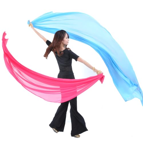 98in x 47in 100% Chiffon Hand Scarf for Belly Dance Costume Outfit - Throwing Scarf3