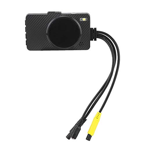 Telecamere per motociclette DVR, Registratore video moto con doppia lente 1080P/480P, IP68 impermeabile, LCD 3 pollici