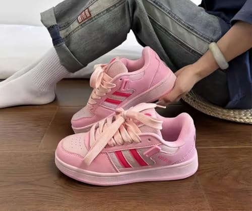 Y2k Walking Shoes Thick Sole Y2K Shoes Walking Cute Sneakers for Women Platform Chunky Kawaii Sneakers Aesthetic3