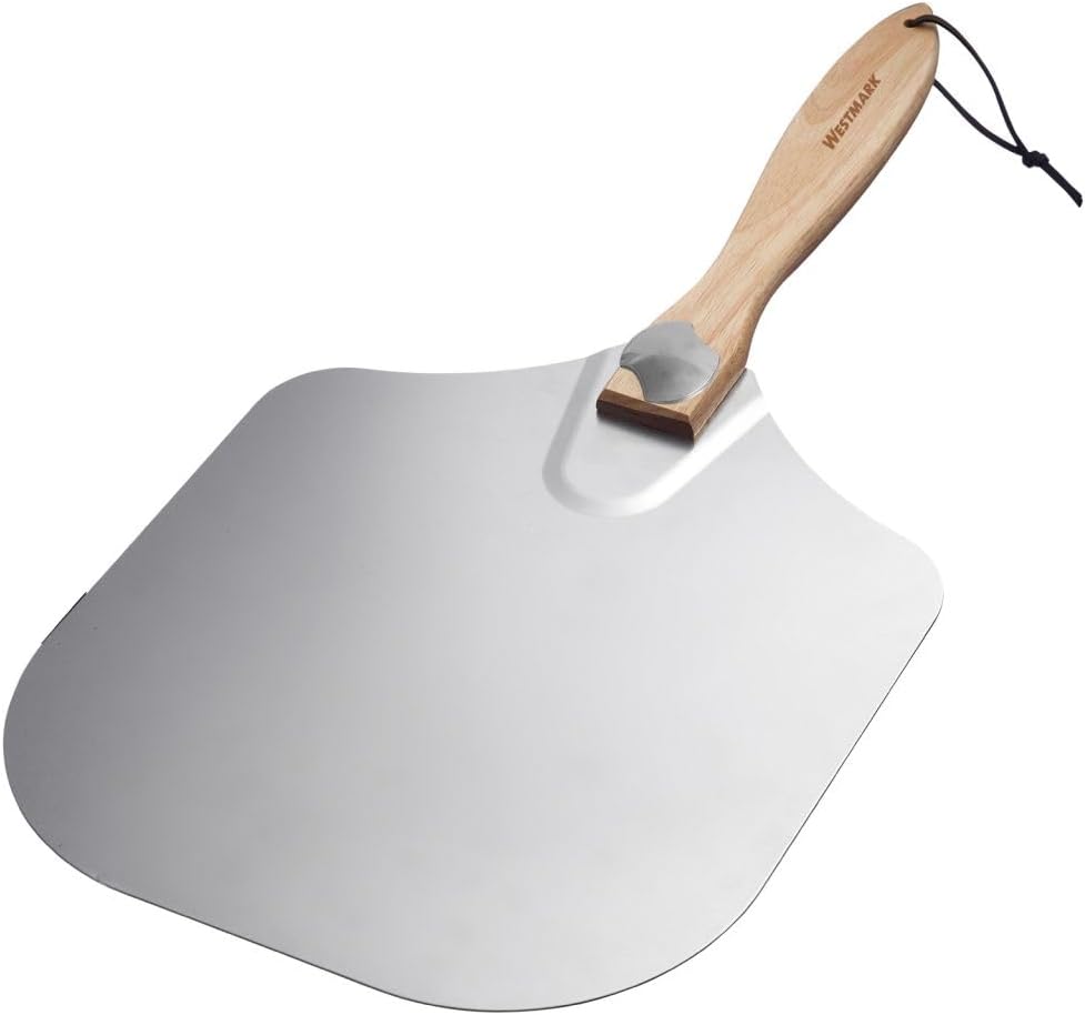 Westmark Pizza Peel Paolo - High Quality Pizza Peel with Wooden Handle Ideal for Pizza, Tarte Flambée and Bread, Suitable for Oven and Grill - Aluminium, Wood