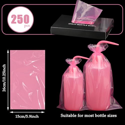500PCS Bottle Bags Tattoo, Disposable Tattoo Wash Bottle Covers Bag Pink, Tattoo Squeeze Bottle Bags for 250ml 500ml, Tattoo Bottle Bag for Tattooing,Tattoo Supplies,Tattoo Accessories - Image 3