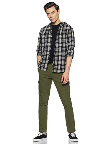 Image of Diverse Men's Slim Fit Overdyed Cotton Cargo