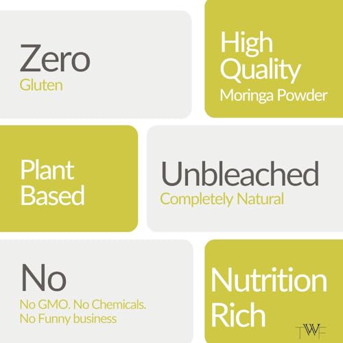 TWF Moringa Powder | 200g | 100% Pure & Vegan | Sun-Dried Moringa Oleifera (Drumstick Leaves) | Rich in Protein, Iron, Calcium & Vitamins | Boosts Energy, Immunity & Metabolism | Superfood for Skin, Hair, and Daily Nutrition | Gluten-Free & Chemical-Free