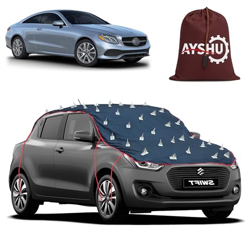 Image of AYSHU Water-Resistant Spike Car Cover for Mercedes Benz E-Class - Protects from Dogs, Monkeys, Dust, Sunlight & UV - Full Roof Universal Fit