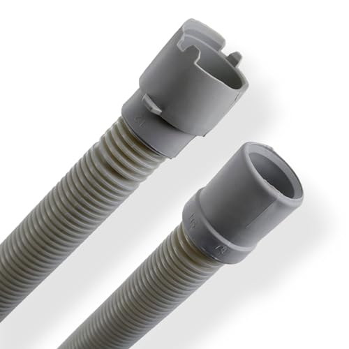 DL-pro Tuyau de vidange Tuyau d'évacuation Tuyau d'écoulement Tuyau de drainage 2 m - 21/28mmØ pour lave-vaisselle compatible avec Beko 1740160300 Whirlpool...