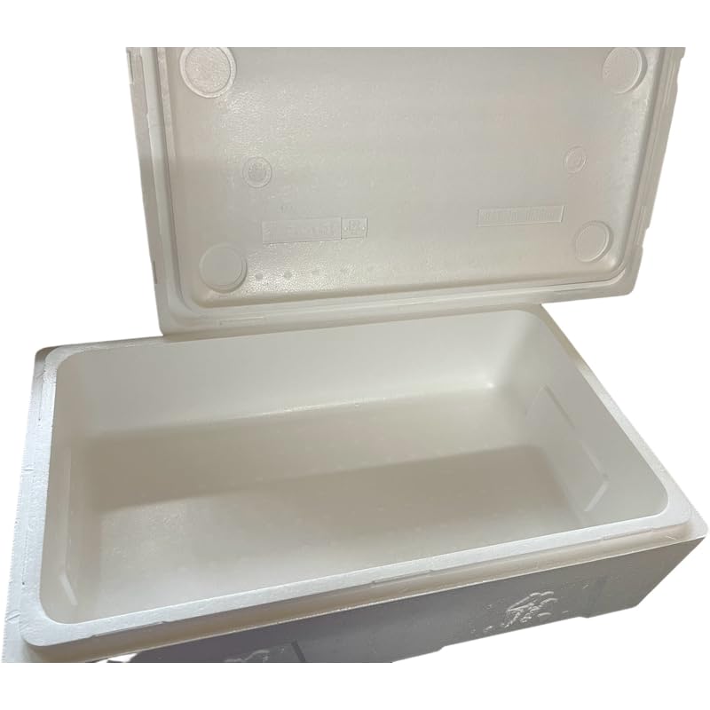 Amazon.co.jp: 発泡スチロール 箱 (肉厚-食品運搬用箱） 保温冷凍箱 1