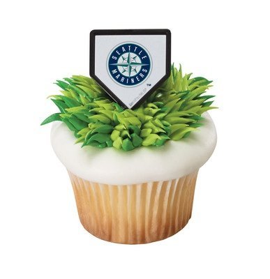 MLB Seattle Mariners Cupcake Rings - 24 ct