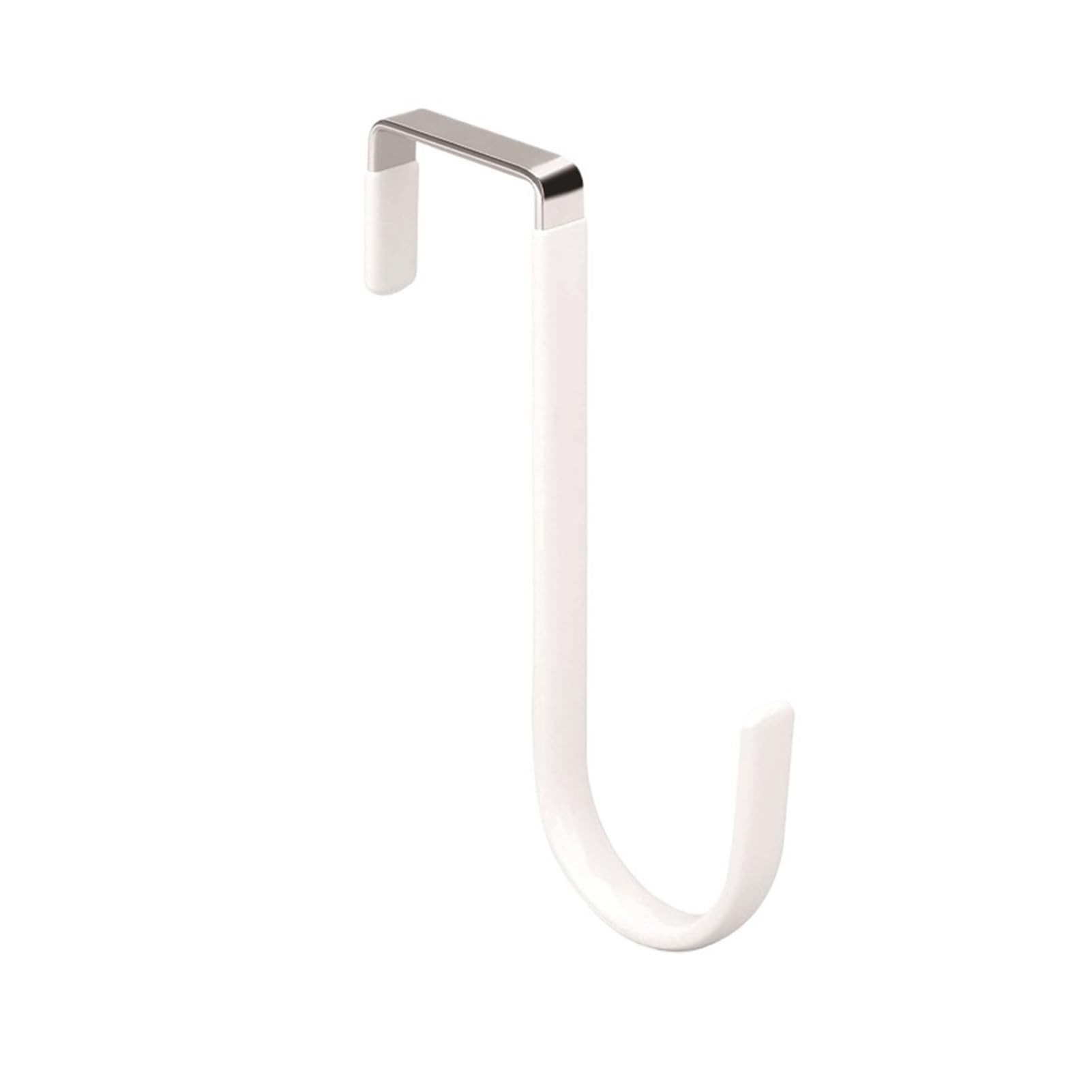 AXVORO Over Door Hanger Door Hangers Hooks with Rubber Organizer Hook for Living Room Bathroom Bedroom Kitchen Hanging Key Clothes Towel Hat Coat Robe(White,2pcs)