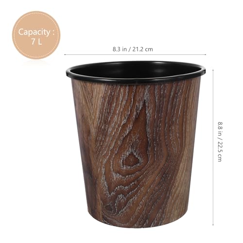 Caneca de basura rectangular estilo madera 7 litros miniatura 6