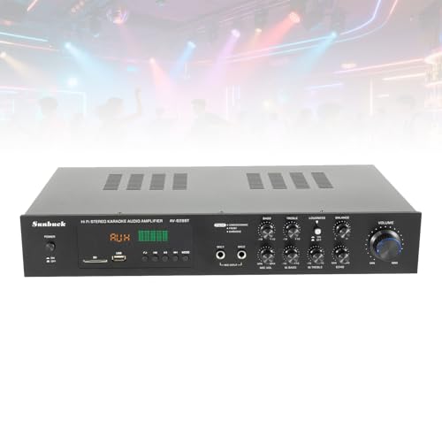 TONFEION 5 Kanal HiFi Verstärker 5.0 Bluetooth, Digital FM USB Stereo Amplifier Receiver, 600W Stereo Audio Receiver mit Fernbedienung, Mini Bluetooth Stereo Amplifier...