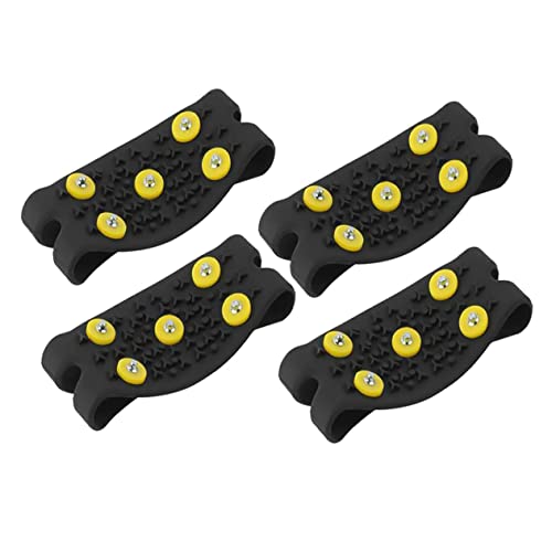 1 Juego Cubiertas Antideslizantes para Púas De Hielo De Grampones para Senderismo Ajustables Y Compactos para Nieve Y Hielo 2 Pares