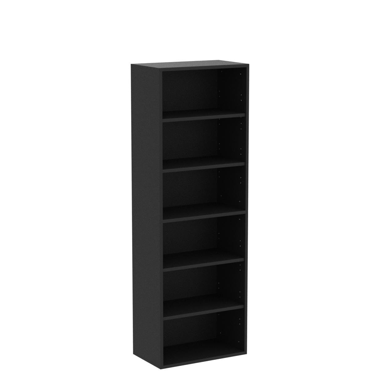 mokebo® Bücherregal Schwarz, Grau BZW. Anthrazit aus Holz 'Der Bücherwurm', Schuhregal, Holzregal, Aktenregal, Standregal fürs Wohnzimmer, Büro, Kinderzimmer, Regal groß für die Wand, 60cm Breite