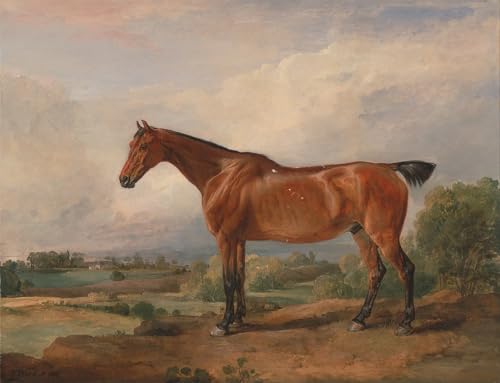 Art tableau un chasseur dans un paysage sur toile haut de gamme 60x90cm