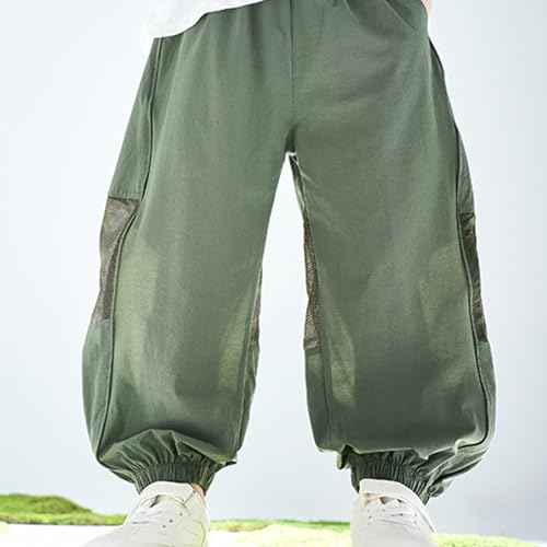 Boys Pants Reflective Mesh Drawstring Trousers Trendy Outdoor Active Leisurewear for Everyday Use2