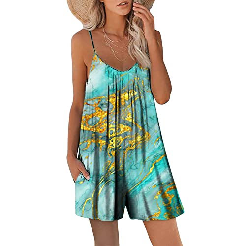 HAOLEI Short Jumpsuits for Women UK 2023 Casual Loose Fit Cami
