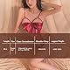 FLUTOY Damen Strapsen-Set aus Spitze Verführungsset mit Body & Negligee Hochwertige Reizwäsche für Frauen Sexy Dessous Lingerie (rot, Einheitsgröße)
