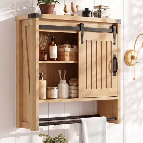 23.7 W Bathroom Wall Cabinet with Sliding Door - image 1