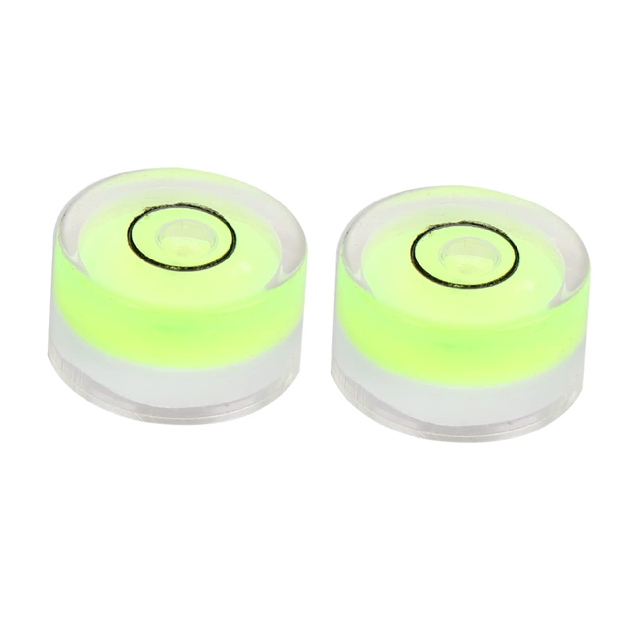 Uonlytech Lot de 2 Niveaux à Bulle Circulaires Universels en Plastique Diamètre 15 X 8 Mm Vert pour Précision 16 Pièces