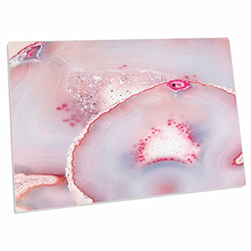 Pad para escritorio 3dRose con diseño de ágata rosa miniatura 1