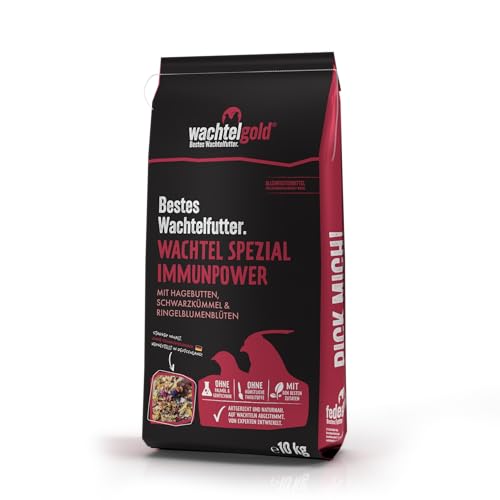 WachtelGold Wachtel Spezial Immunpower 10kg - Wachtelfutter für hohe Ansprüche - mit Blüten & Kräutern WachtelGold Wachtel Spezial Immunpower 10kg - Wachtelfutter für hohe Ansprüche - mit Blüten & Kräutern