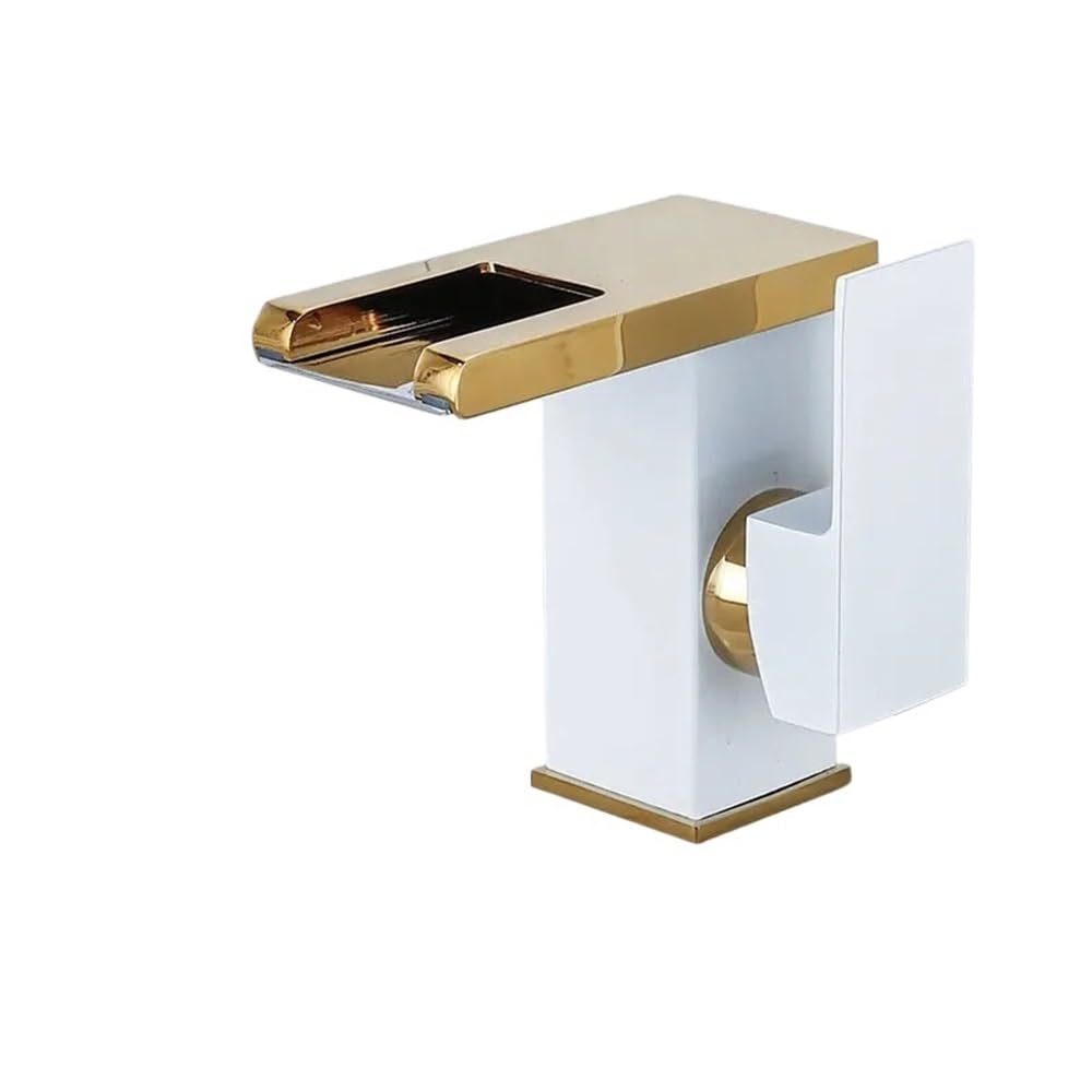 Robinet salle de bain laiton eau chaude froide mitigeur cascade bassin LED