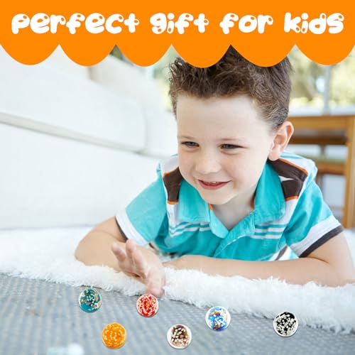 Image of 16 PCS Glow in The Dark Marbles for Kids - Games and Run Accessories for Boys and Girls, Beautiful Glass Bulk for Home Decoration