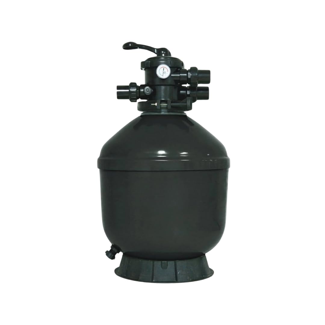 TMG 650 Sandfilteranlage für Pool bis 82.5 m³ |16.5 m³/h Durchfluss | Ø666 mm Polyesterkessel mit 10 J. Garantie | Inkl. 6-Wege-Top-Mount-Ventil & 2 Zoll Anschlüsse | Robuster Poolfilter