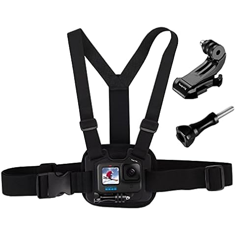 Suptig Chest Mount, Adjustable Chest Strap, Breathable Material for Gopro Hero 13 Hero 12 Hero 11 Hero 10 Hero 9 Hero 8 Hero 7 Hero 5 4 3, AKASO, DJI osmo and More Action Cameras (Black) Cover