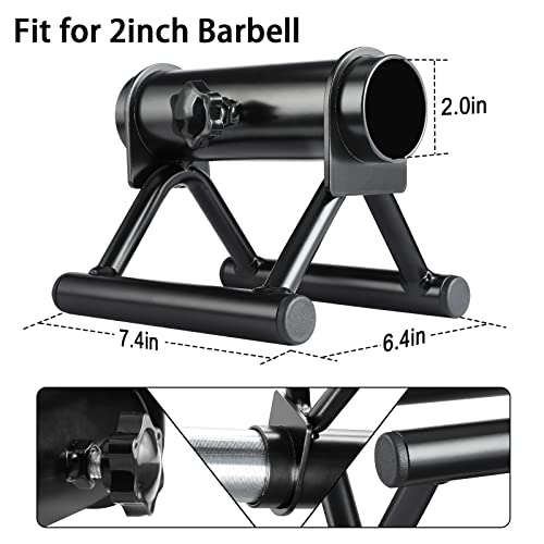 BRTGYM Landmine Handle T Bar Row Attachment for 2" Olympic Barbell, Solid Steel Black Powder-Coated, Ideal for Back Training
