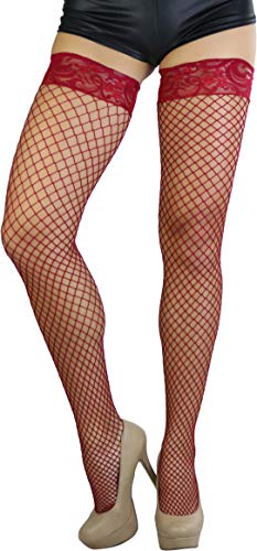 ToBeInStyle Women's Iconic Wide Net Lace Tights4
