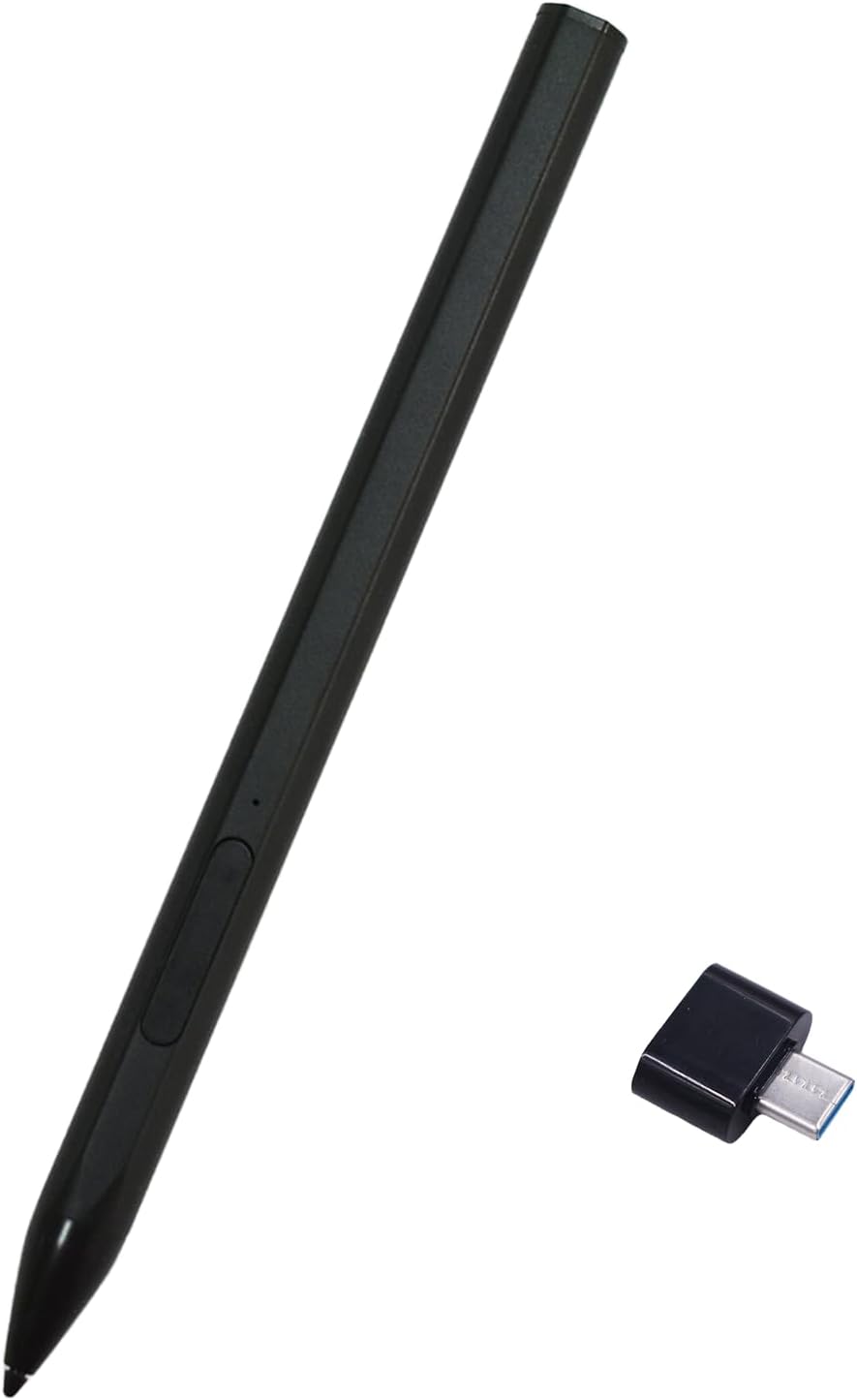 Generic MPP603 Stylus Pen for HP MPP 2.0 Title Pen Compatible for HP Rechargeable MPP 2.0 Tilt Pen with 4096 Levels Pressure, Smooth Writing (Black) Type-C Convertor, Pen_MPP603_HPMPP2.0_Hei_Hei#CO#