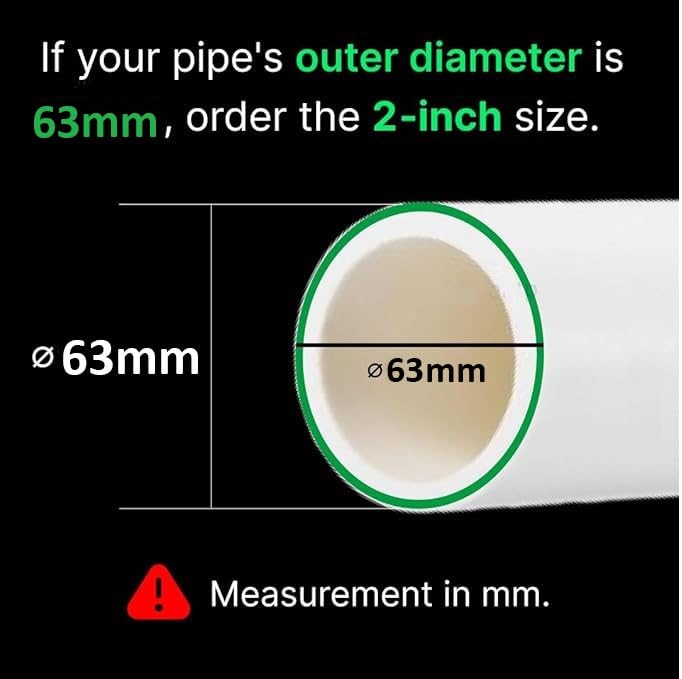Image of ESEKSAFAR PVC Drain Backflow Valve Anti Rats Cockroaches, Snakes Backflow Strainer Cap,Cover,Hose Non Return Water for pipe (2 inch PVC Drain cap Means 63mm outer pipe diameter)